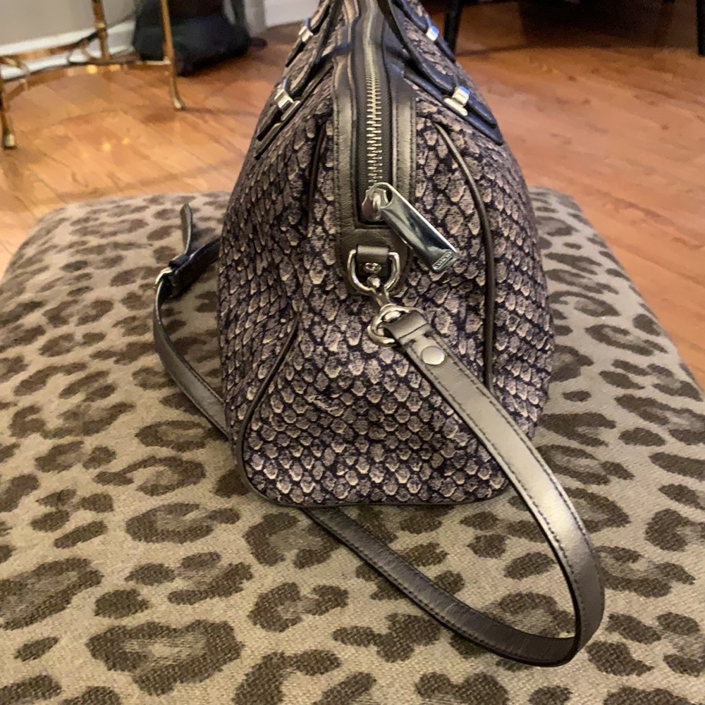 Coach Pewter Python Canvas Crossbody - Picture 12 of 15